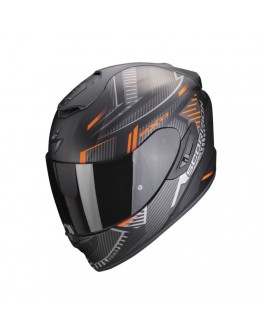 Casca integrala sport/touring SCORPION EXO-1400 EVO AIR SHELL -Negru mat/Portocaliu