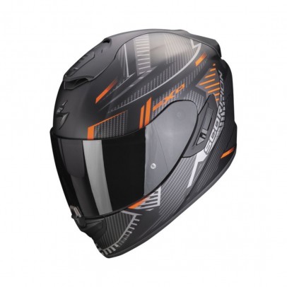 Casca integrala sport/touring SCORPION EXO-1400 EVO AIR SHELL -Negru mat/Portocaliu