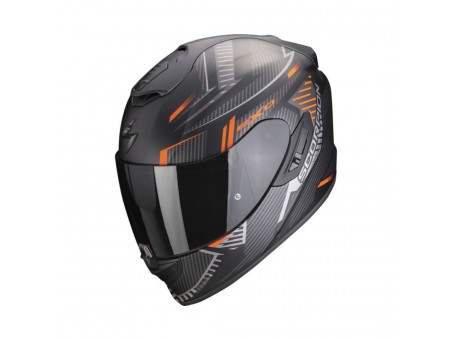 Casca integrala sport/touring SCORPION EXO-1400 EVO AIR SHELL -Negru mat/Portocaliu