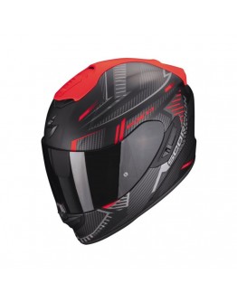 Casca integrala sport/touring SCORPION EXO-1400 EVO AIR SHELL -Negru mat/Rosu