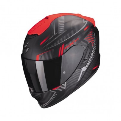 Casca integrala sport/touring SCORPION EXO-1400 EVO AIR SHELL -Negru mat/Rosu