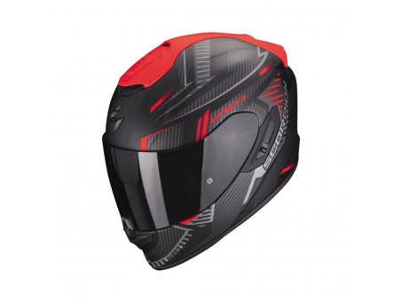 Casca integrala sport/touring SCORPION EXO-1400 EVO AIR SHELL -Negru mat/Rosu