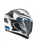 Casca integrala sport/touring SCORPION EXO-1400 EVO AIR SHELL - Alb/Albastru