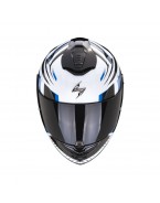 Casca integrala sport/touring SCORPION EXO-1400 EVO AIR SHELL - Alb/Albastru