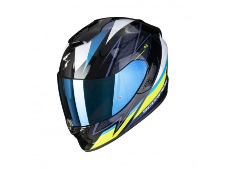 Casca integrala sport/touring SCORPION EXO-1400 EVO AIR THELIOS - Negru/Albastru/Galben fluo