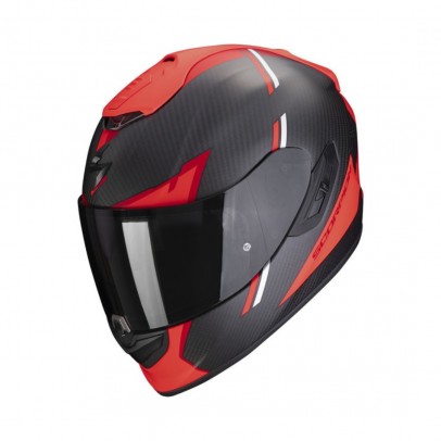 Casca integrala SCORPION EXO-1400 EVO CARBON AIR KENDAL - Negru mat/Rosu