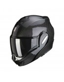 Casca modulara flip-back SCORPION EXO-TECH EVO SOLID CARBON - Negru