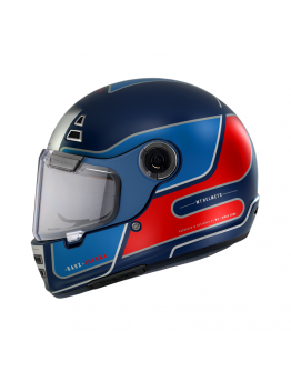 Casca integrala MT Jarama D7 albastru mat – model Retro – Cafe Racer