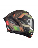 Casca Flip-up MT Atom 2 SV Bast A6 military Maro,verde mat