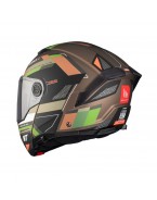 Casca Flip-up MT Atom 2 SV Bast A6 military Maro,verde mat