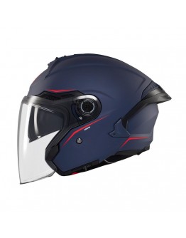 Casca open face motociclete MT Cosmo SV A7 albastru mat (ochelari soare integrati)