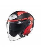 Casca open face motociclete MT Cosmo SV Cruiser B5 - Rosu mat