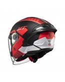 Casca open face motociclete MT Cosmo SV Cruiser B5 - Rosu mat