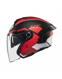 Casca open face motociclete MT Cosmo SV Cruiser B5 - Rosu mat