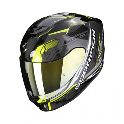 Casca integrala SCORPION EXO-391 HAUT - Negru/Galben fluo