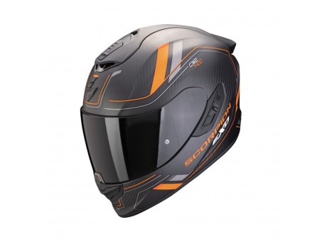 Casca integrala SCORPION EXO-1400 EVO II CARBON AIR MIRAGE - Negru mat/Portocaliu