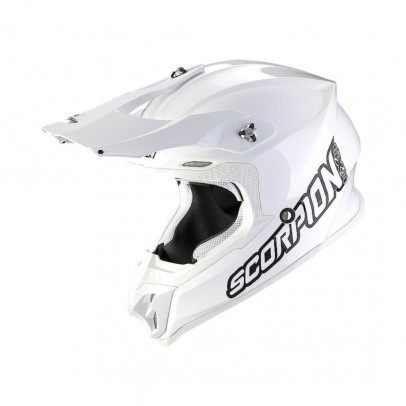 Casca cross-enduro SCORPION EXO VX-16 EVO AIR SOLID - Alb