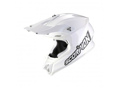 Casca cross-enduro SCORPION EXO VX-16 EVO AIR SOLID - Alb