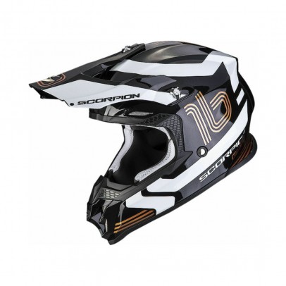 Casca cross-enduro SCORPION EXO VX-16 EVO AIR TUB - Negru/Auriu