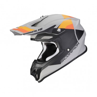 Casca cross-enduro SCORPION EXO VX-16 EVO AIR SPECTRUM - Gri mat/Portocaliu