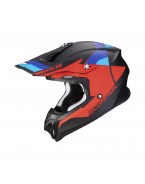 Casca cross-enduro SCORPION EXO VX-16 EVO AIR SPECTRUM - Negru mat/Rosu/Albastru