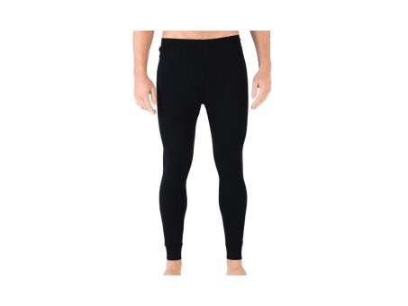 Pantaloni Termoactivi pentru Bărbați Woolona Atlas 100% Lână Merino - Negru