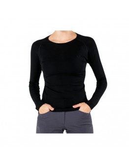 Bluza Termoactivă pentru Femei Woolona Alize 100% Lână Merino - Negru