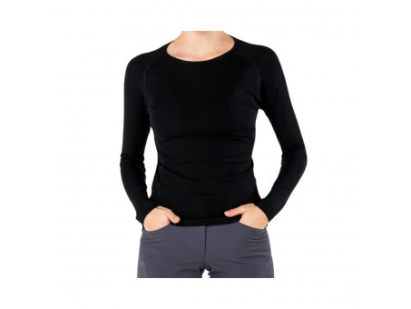 Bluza Termoactivă pentru Femei Woolona Alize 100% Lână Merino - Negru