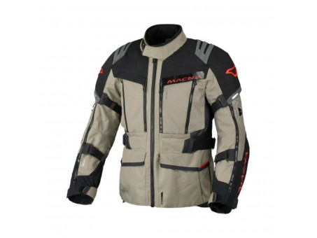 Geaca textil impermeabila touring/adventure MACNA CHIEFTANE - Bej/Negru