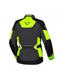 Geaca textil impermeabila touring/adventure MACNA MUNDIAL - negru/gri/galben fluo