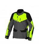 Geaca textil impermeabila touring/adventure MACNA MUNDIAL - negru/gri/galben fluo