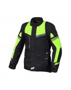 Geaca textil impermeabila touring/adventure MACNA ASPIRE - Negru/Galben fluo