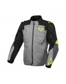 Geaca textil impemeabila touring/adventure MACNA NOTCH - gri/galben