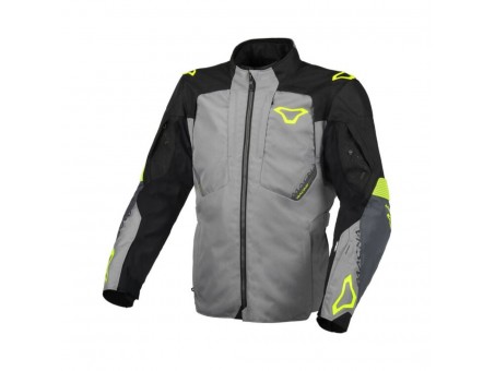 Geaca textil impemeabila touring/adventure MACNA NOTCH - gri/galben