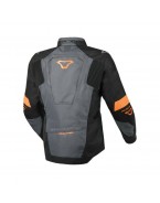 Geaca textil impemeabila touring/adventure MACNA NOTCH - negru/portocaliu