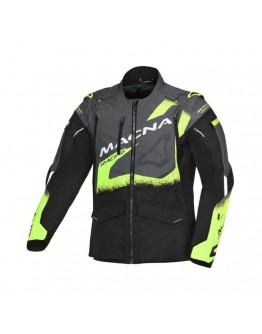 Geaca enduro/adventure MACNA LANDMARK - Negru/Gri deschis/Galben fluo