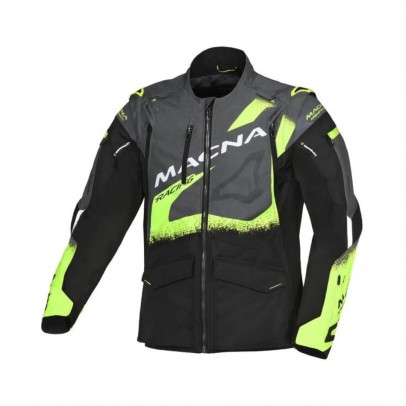 Geaca enduro/adventure MACNA LANDMARK - Negru/Gri deschis/Galben fluo