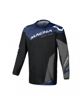 Tricou cross-enduro MACNA BACKYARD-1 - Negru/Albastru/Gri