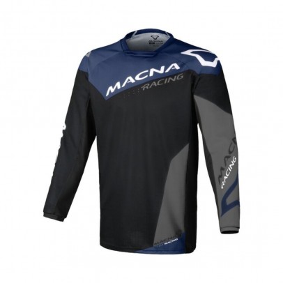 Tricou cross-enduro MACNA BACKYARD-1 - Negru/Albastru/Gri