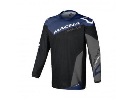 Tricou cross-enduro MACNA BACKYARD-1 - Negru/Albastru/Gri