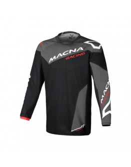 Tricou cross-enduro MACNA BACKYARD-1 - Negru/Gri/Alb