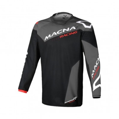 Tricou cross-enduro MACNA BACKYARD-1 - Negru/Gri/Alb