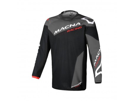 Tricou cross-enduro MACNA BACKYARD-1 - Negru/Gri/Alb