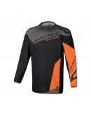 Tricou cross-enduro MACNA BACKYARD-1 - Negru/Gri/Portocaliu