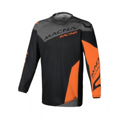 Tricou cross-enduro MACNA BACKYARD-1 - Negru/Gri/Portocaliu