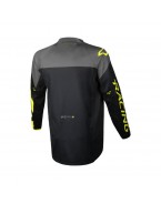 Tricou cross-enduro MACNA BACKYARD-1 - Negru/Gri/Galben fluo