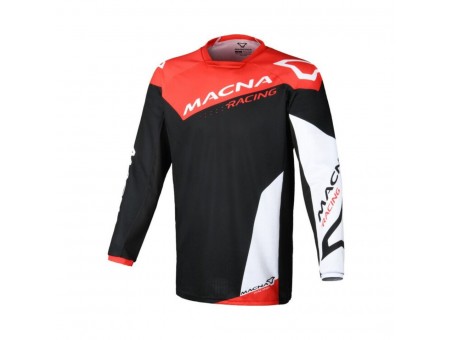 Tricou cross-enduro MACNA BACKYARD-1 - Negru/Rosu/Alb