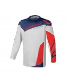 Tricou cross-enduro MACNA BACKYARD-1 - Alb/Albastru/Rosu