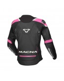 Geaca de piele dama sport/touring MACNA TRONNIQ - Negru/Roz