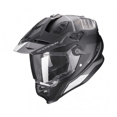 Casca enduro/adventure SCORPION ADF-9000 AIR DESERT - Negru mat/Argintiu